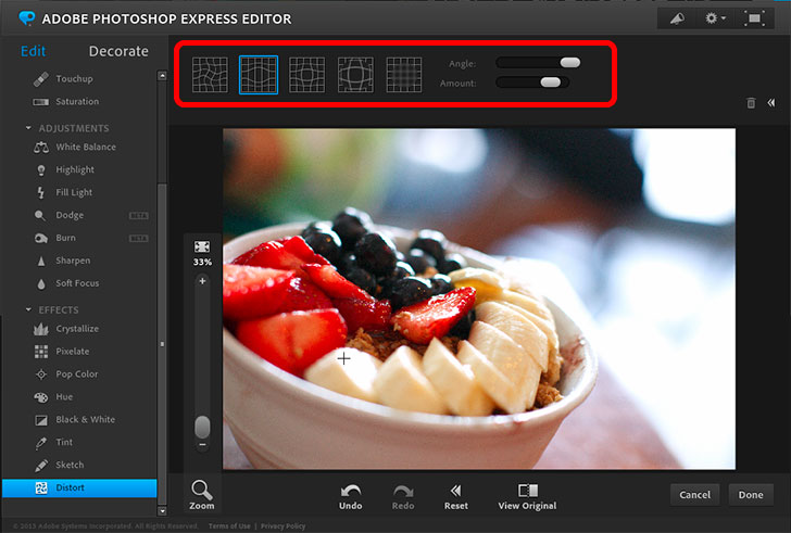 Photoshop Express Editor（Photoshop Online）の使い方